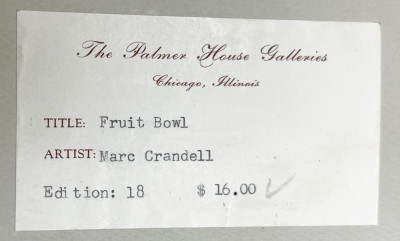 Marcus Crandall - Young Woman #2 / Fruit Bowl, 2 Editions