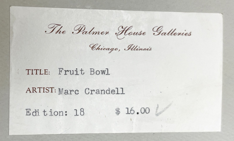 Marcus Crandall - Young Woman #2 / Fruit Bowl, 2 Editions