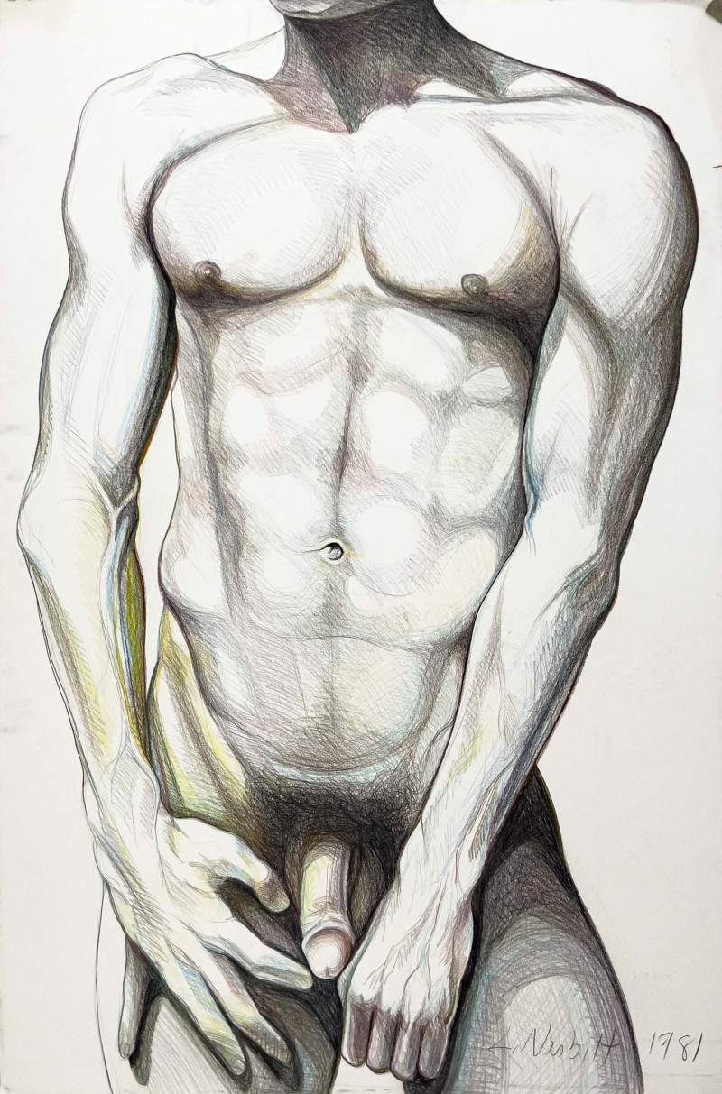 Lowell Nesbitt - Untitled (Male Nude)