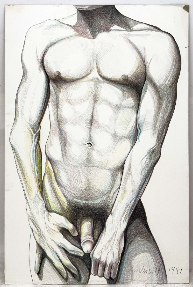 Lowell Nesbitt - Untitled (Male Nude)