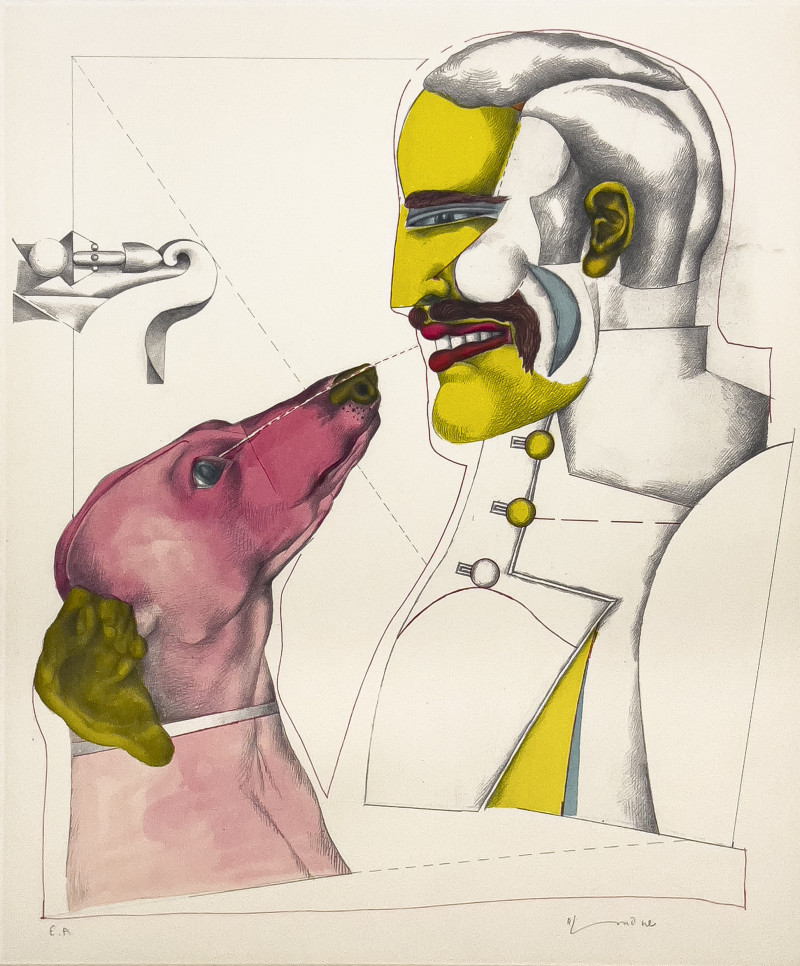 Richard Lindner - Mans Best Friend (from the After Noon portfolio)
