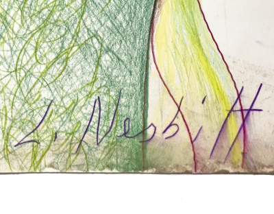 Lowell Nesbitt - Untitled (Men with Snake Tattoos)