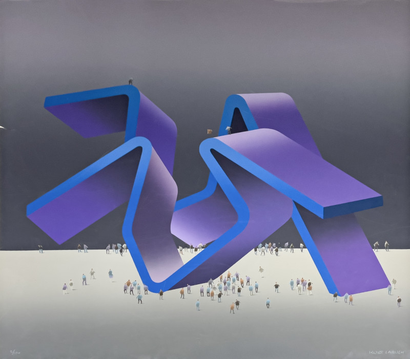 Kurt Larisch - Untitled (Figures with Abstract Form)