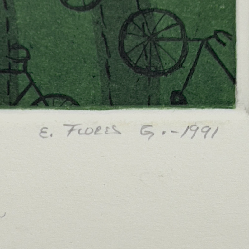 Enrique Flores González - Retrato de un Amigo / Mujer con Bicicletas, 2 Editions