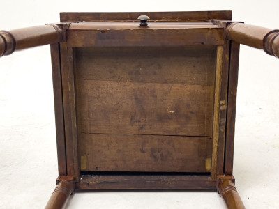 Empire Mahogany Card Table and Side Table