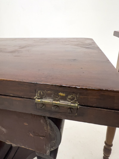 Empire Mahogany Card Table and Side Table