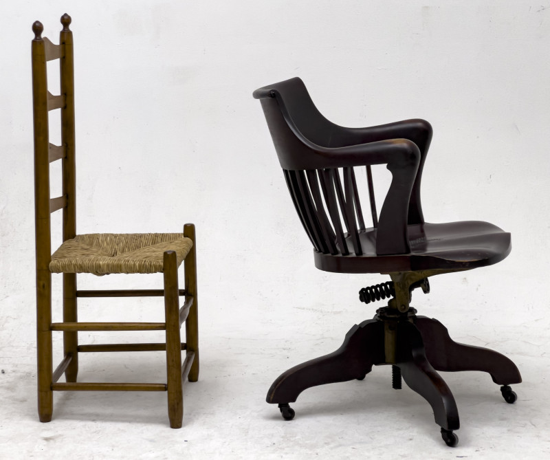 Bankers Chair and Ladderback Side Chair