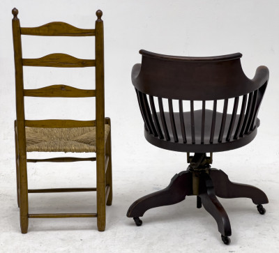 Bankers Chair and Ladderback Side Chair
