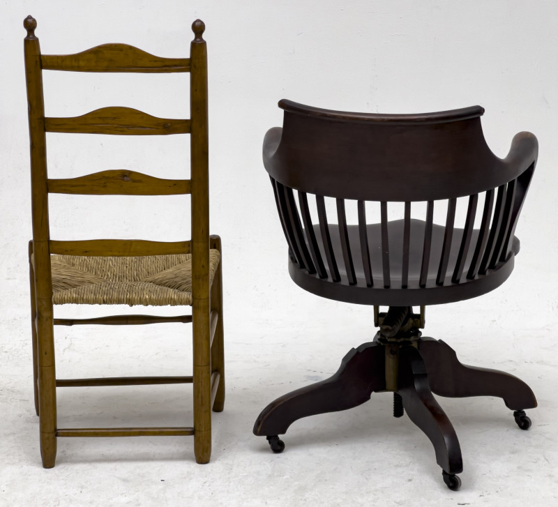 Bankers Chair and Ladderback Side Chair