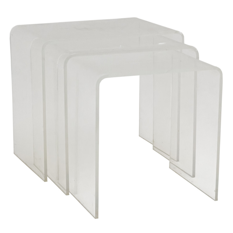 Acrylic Nesting Tables, Group of 3