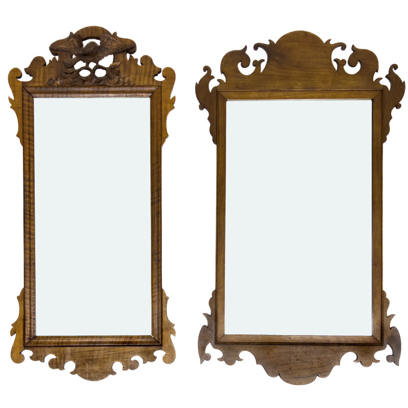 Two Chippendale Style Mahogany Mirrors