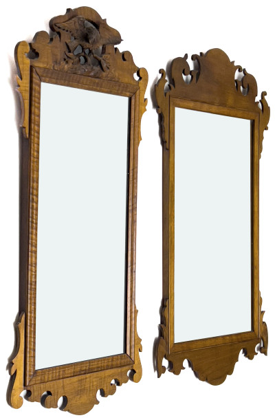 Two Chippendale Style Mahogany Mirrors