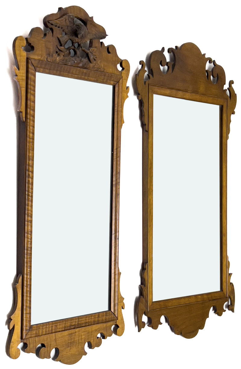 Two Chippendale Style Mahogany Mirrors