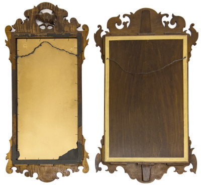 Two Chippendale Style Mahogany Mirrors