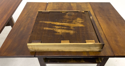 Two American Wood Drop Leaf Tables