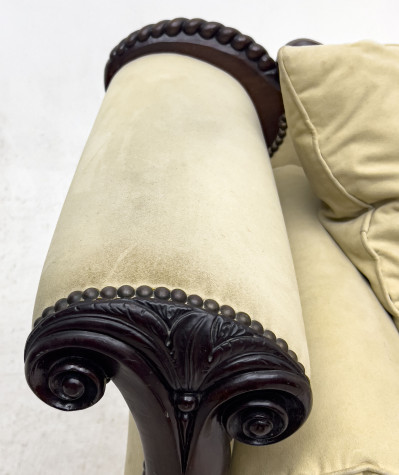 Carved Mahogany Empire Sofa