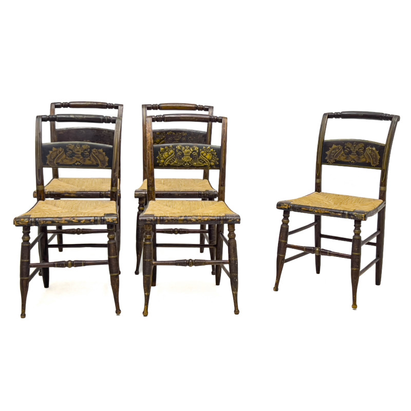 Hitchcock Side Chairs, Group of 5