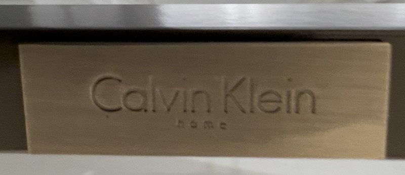 Calvin Klein - Glass Top Metal Side Tables, Group of 3