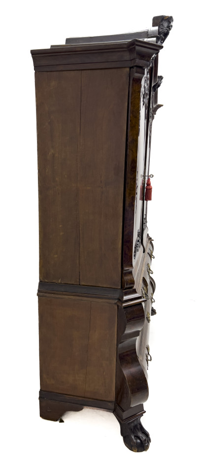 Carved Dutch Bombé Cupboard