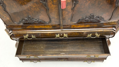 Carved Dutch Bombé Cupboard