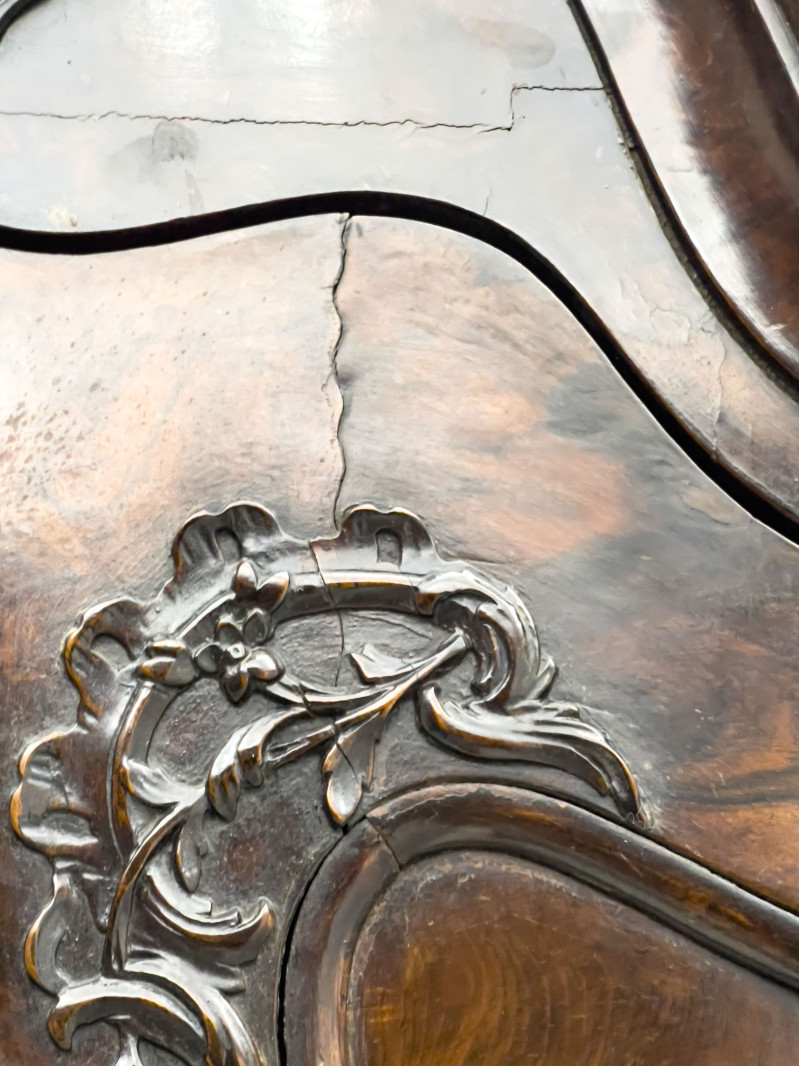 Carved Dutch Bombé Cupboard