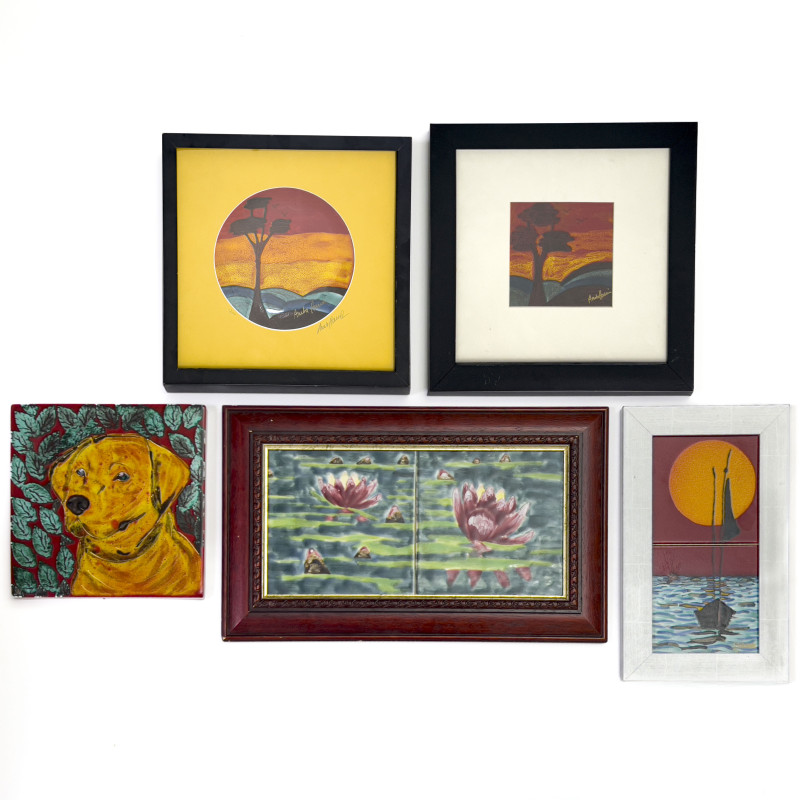 Anita Harris and Others - Pottery Tiles, Group of 5