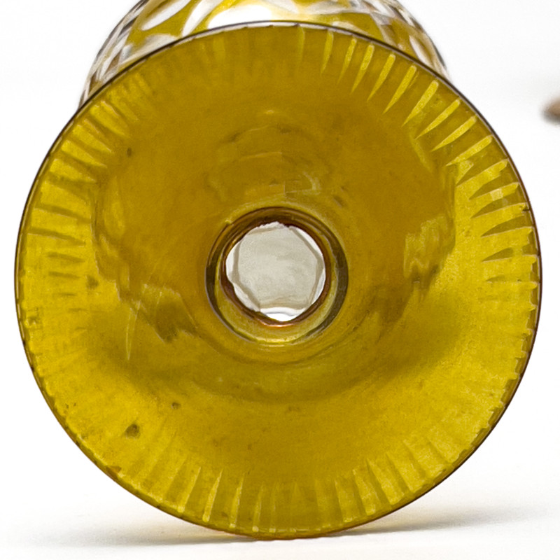 Bohemian Cut Glass Drinkware, Group of 12