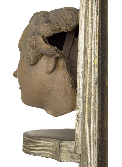 Classical Mounted Terracotta Relief Portrait