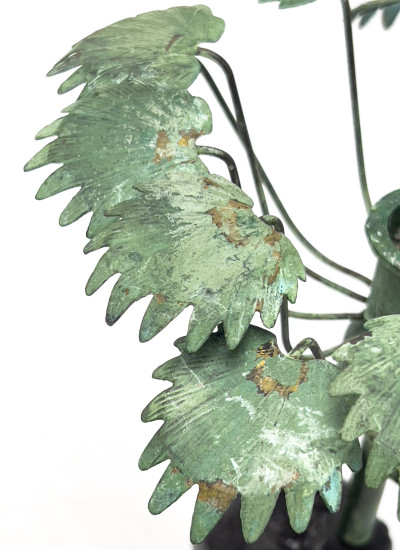 Patinated Bronze Candlesticks, Group of 4