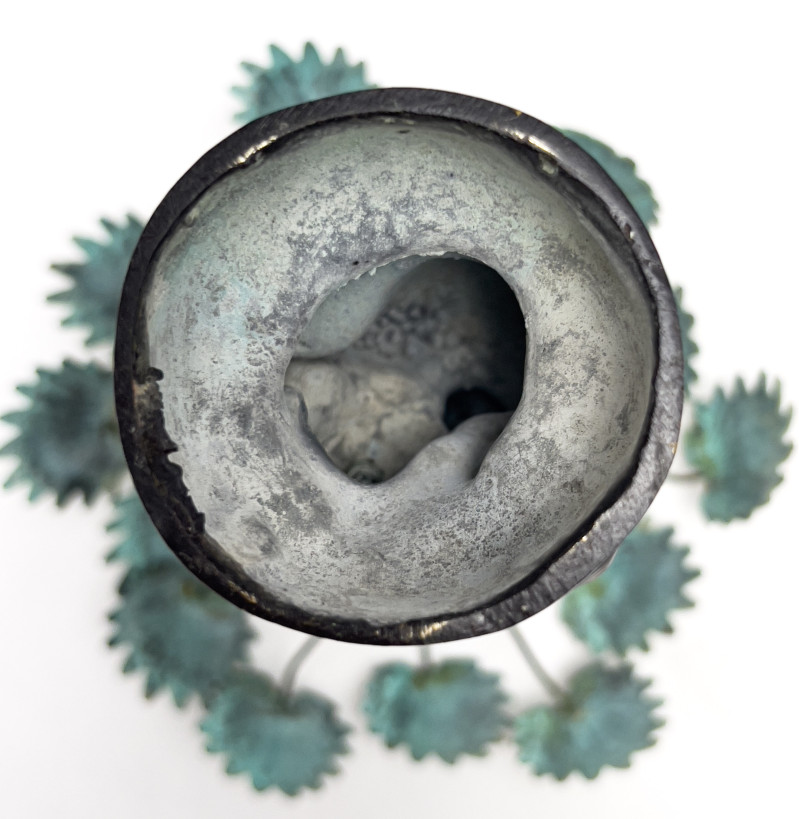 Patinated Bronze Candlesticks, Group of 4