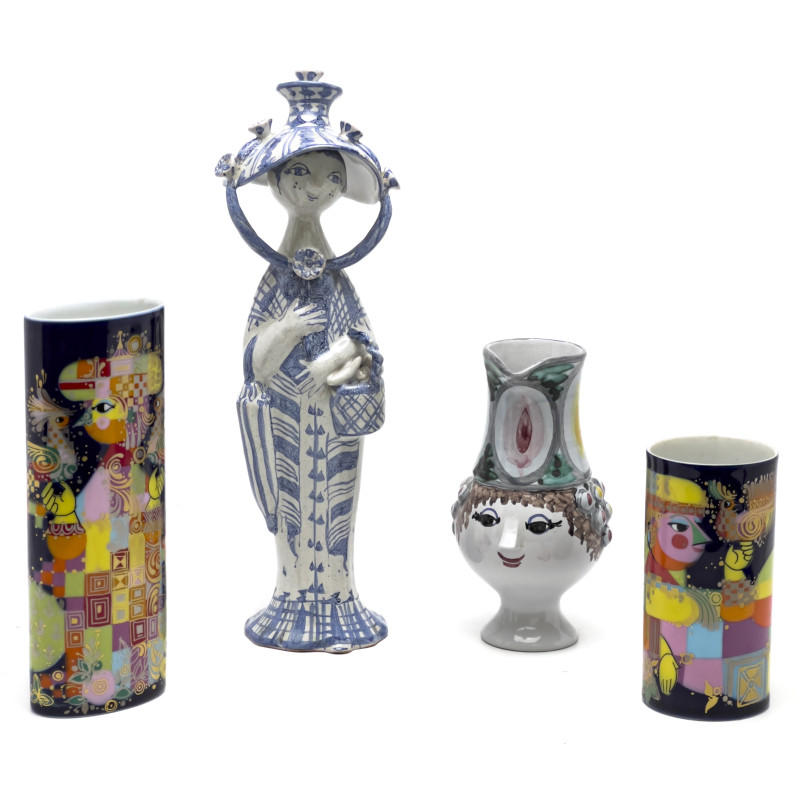 Bjørn Wiinblad - Vases and Figurines, Group of 4