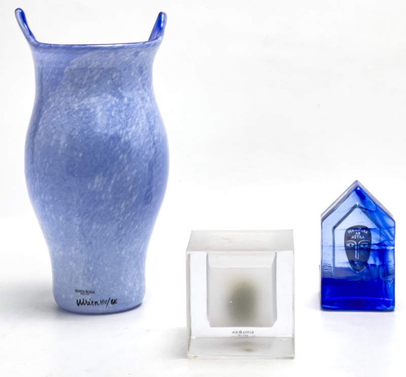 Kosta Boda - Glass Vessels, Group of 3