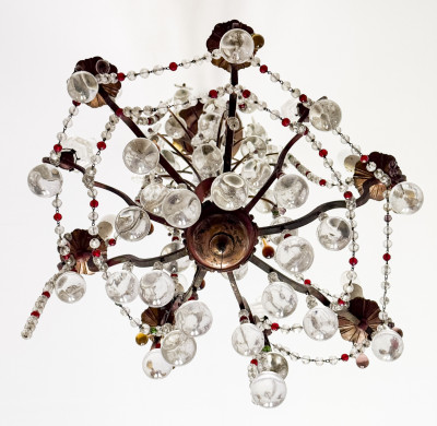 Crystal and Brass Chandelier