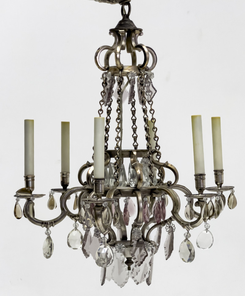 French Rococo Style Six Light Chandelier