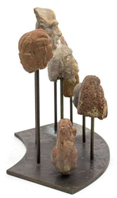 Collection of Eight Ancient Romano-Egyptian Mounted Heads