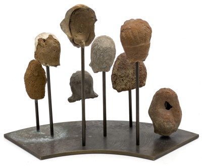 Collection of Eight Ancient Romano-Egyptian Mounted Heads