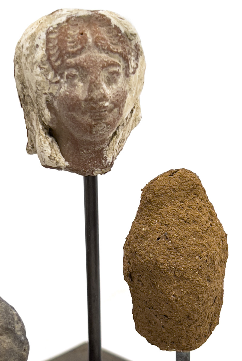 Collection of Eight Ancient Romano-Egyptian Mounted Heads