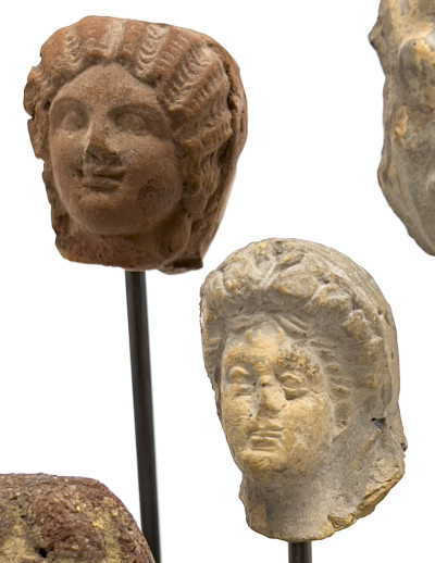 Collection of Eight Ancient Romano-Egyptian Mounted Heads