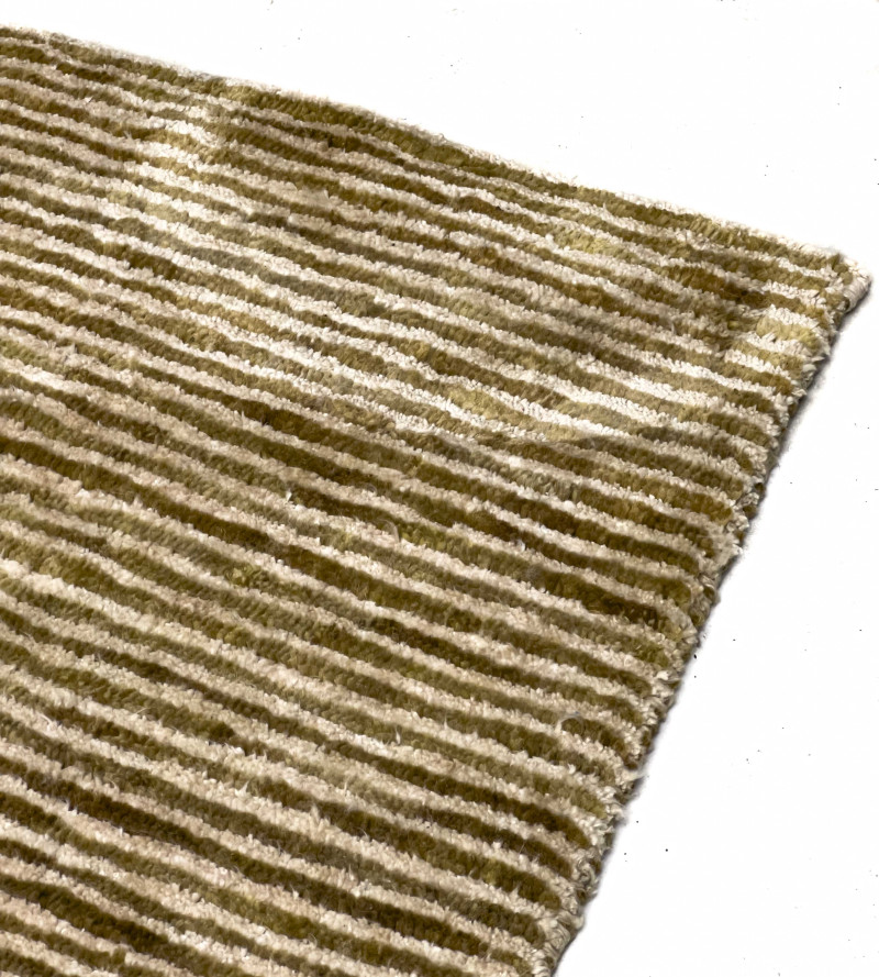 Textured Striped Tan Area Rug