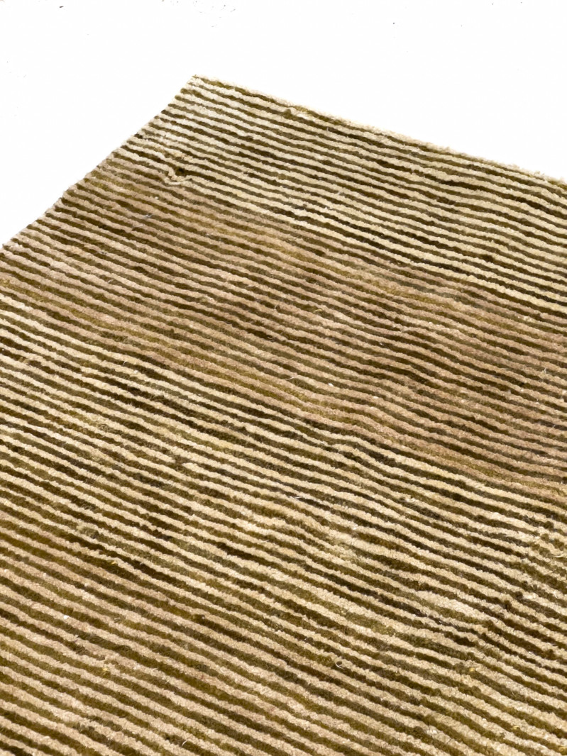 Textured Striped Tan Area Rug