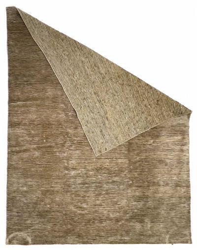 Textured Striped Tan Area Rug