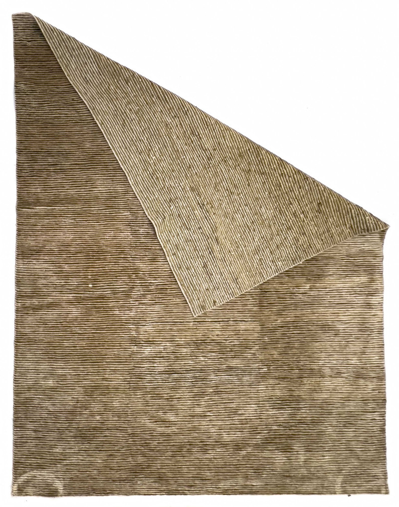 Textured Striped Tan Area Rug
