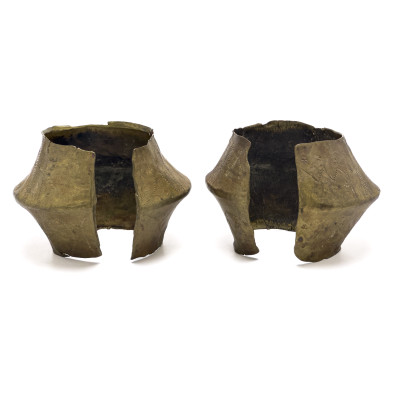 African Tribal Currency Anklets, 2 Pieces