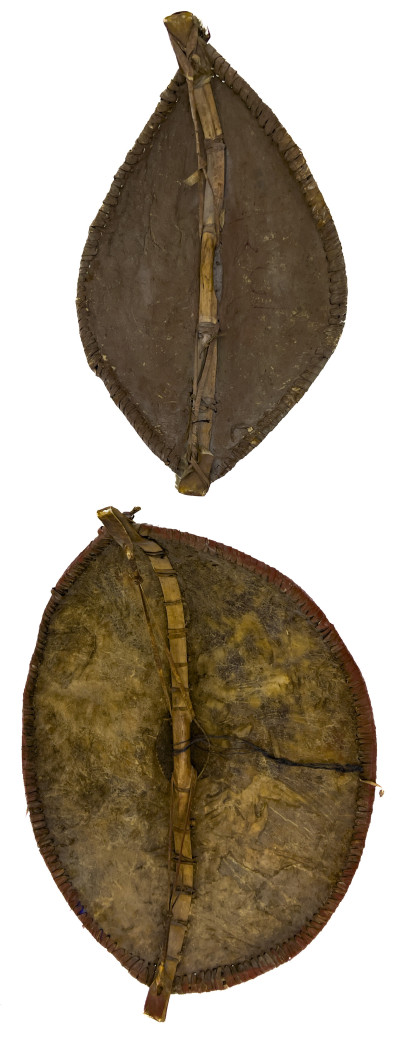 African Lozenge-Shaped War Shields, Group of 2