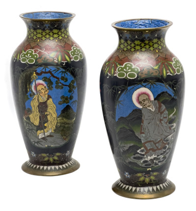 Asian Cloisonné Vessels, Group of 5