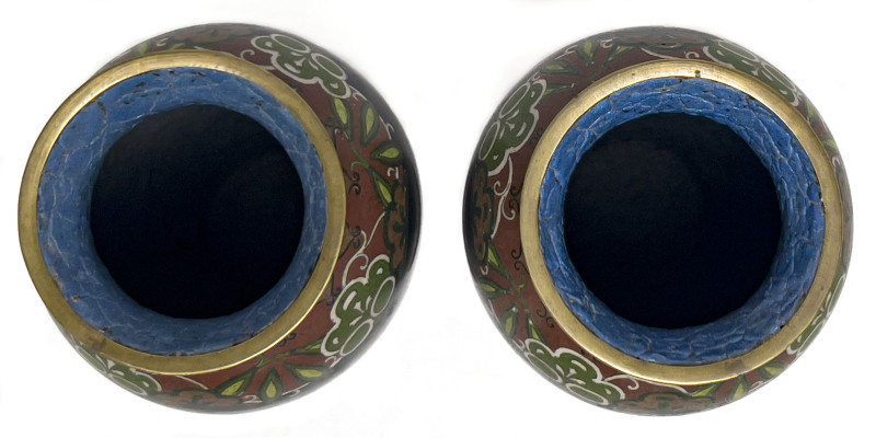 Asian Cloisonné Vessels, Group of 5