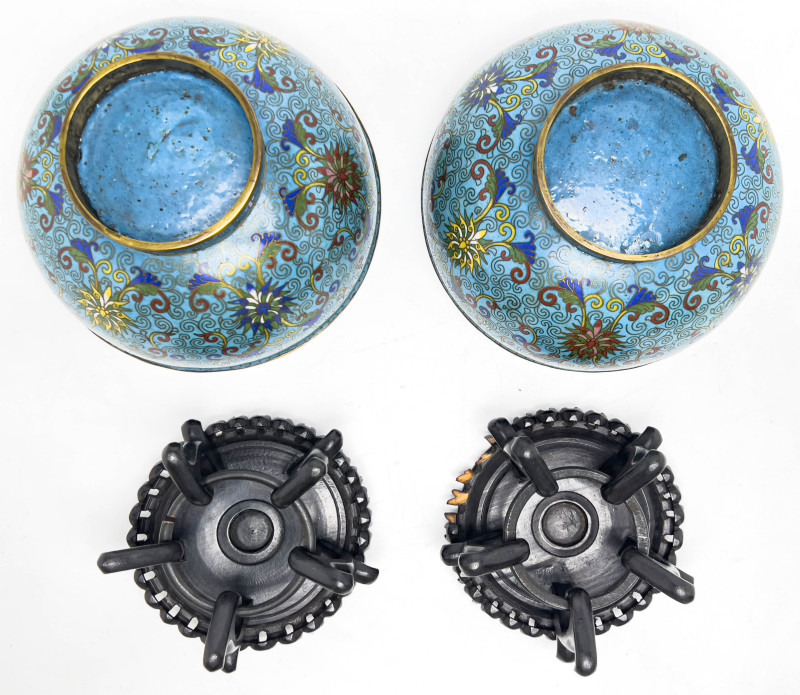 Asian Cloisonné Vessels, Group of 5