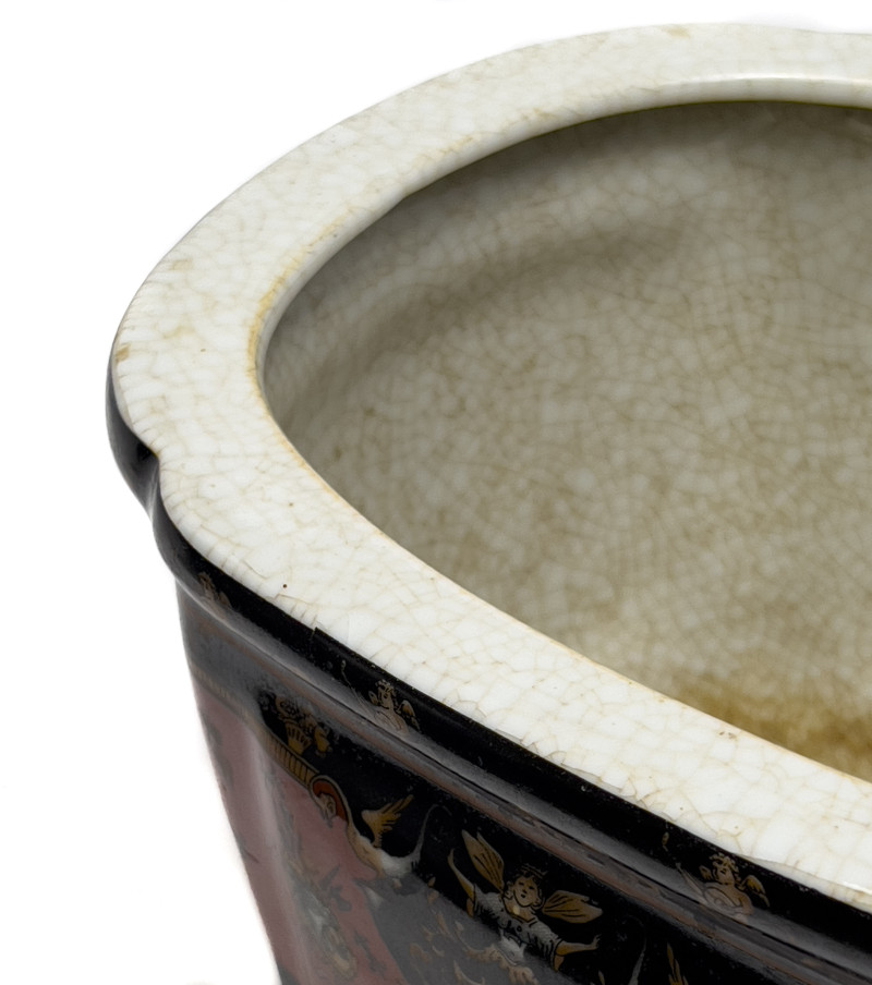 Asian Vase, Jardiniere, and Jar