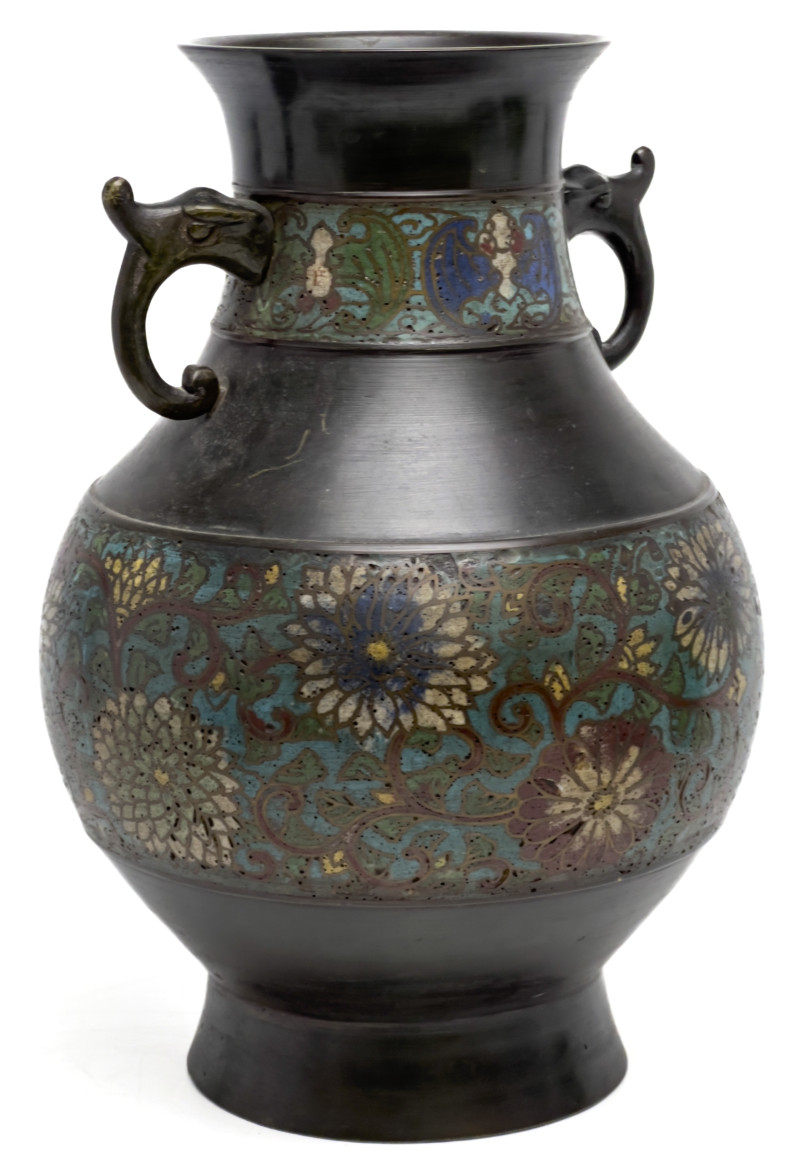 Cloisonné Vases and Jar, Group of 7