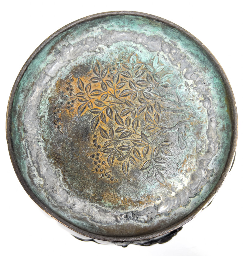 Asian Bronze Vases and Jardiniere, Group of 3